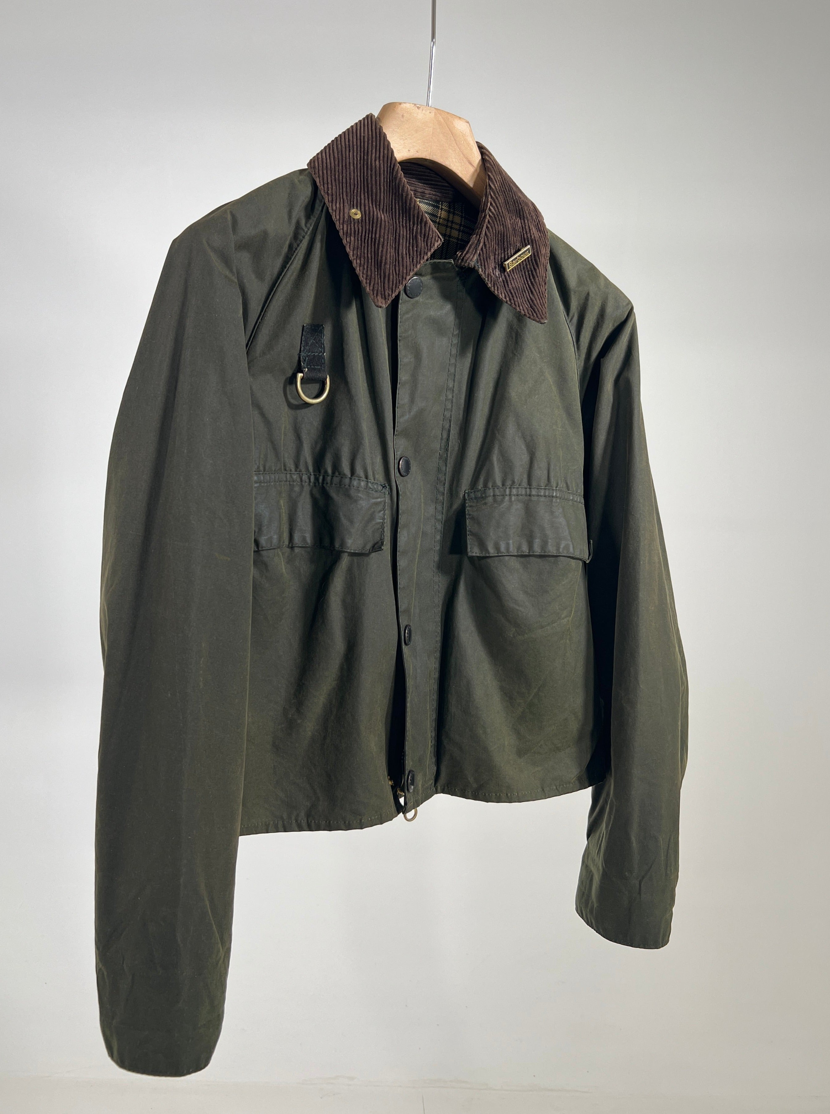 Giacca vintage Barbour Spey verde tg S