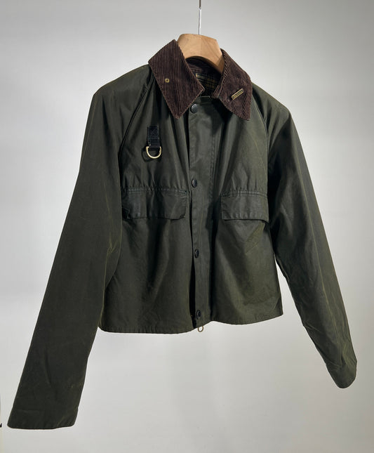 Giacca vintage Barbour Spey verde tg S