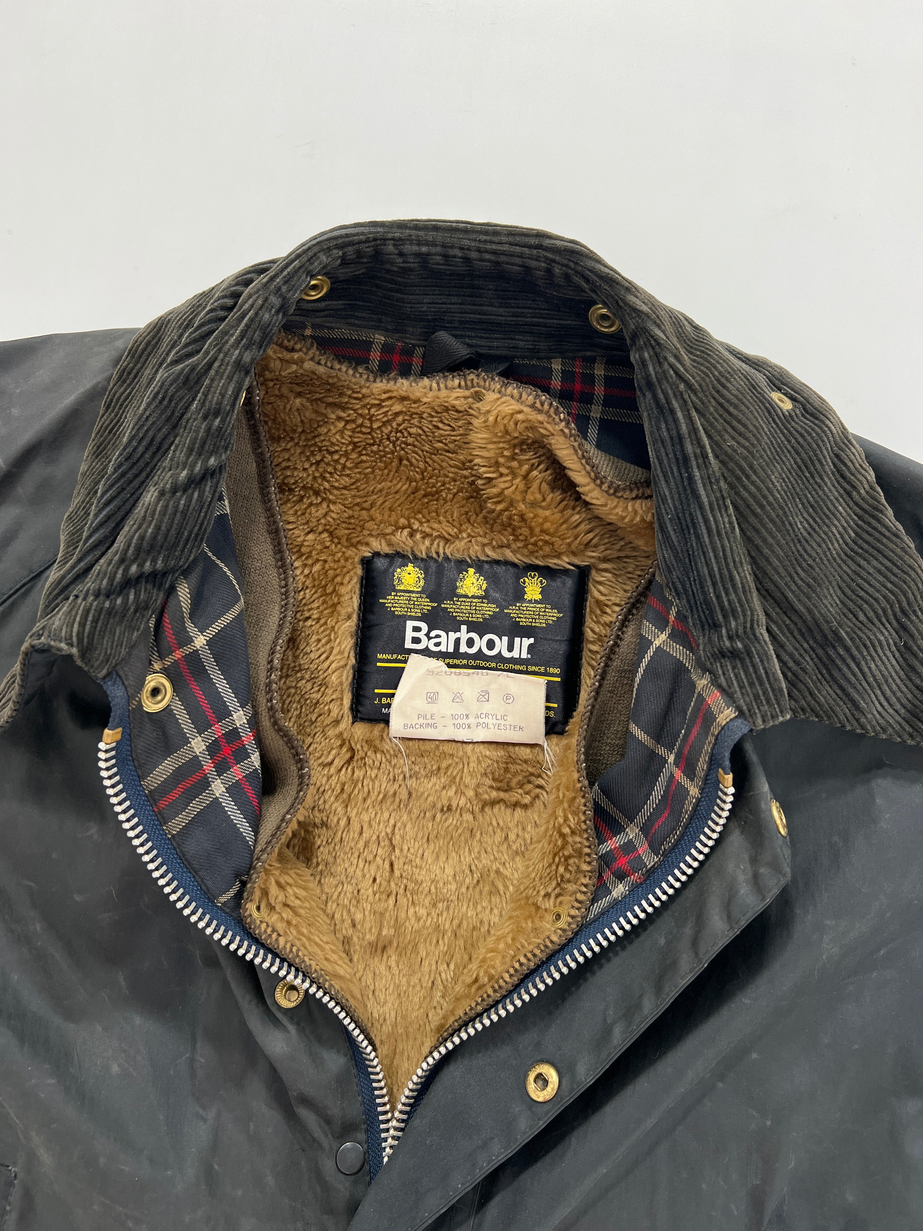 Giacca vintage Barbour Bedale con interno M/L