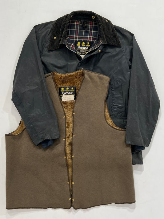 Giacca vintage Barbour Bedale con interno M/L