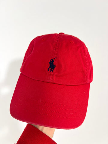 Cappello berretto vintage Ralph Lauren rosso