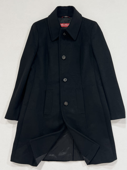 Cappotto vintage Max Mara nero lana tg 44