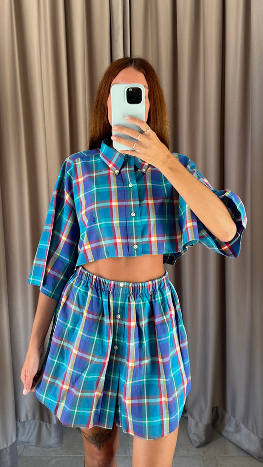 Coordinato vintage Ralph Lauren tartan tg U