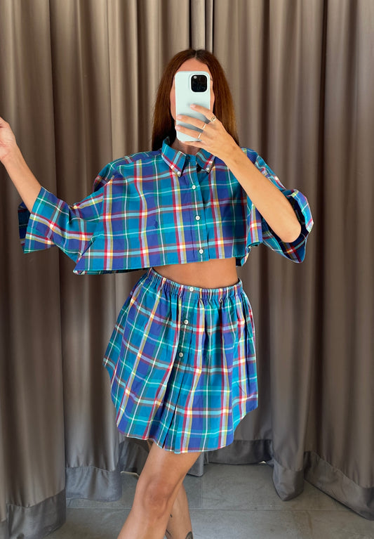 Coordinato vintage Ralph Lauren tartan tg U