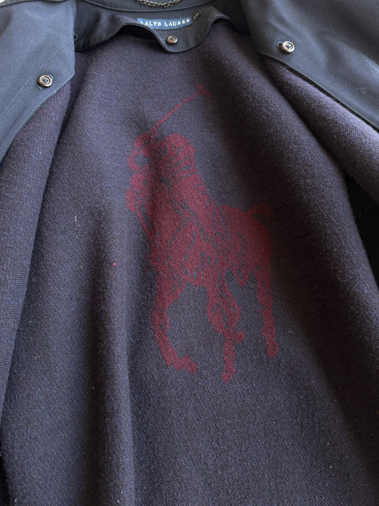 Trench vintage Ralph Lauren con interno blu tg M/L