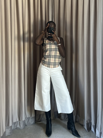 Pantalone vintage Valentino 3/4 piega avanti tg XS/S