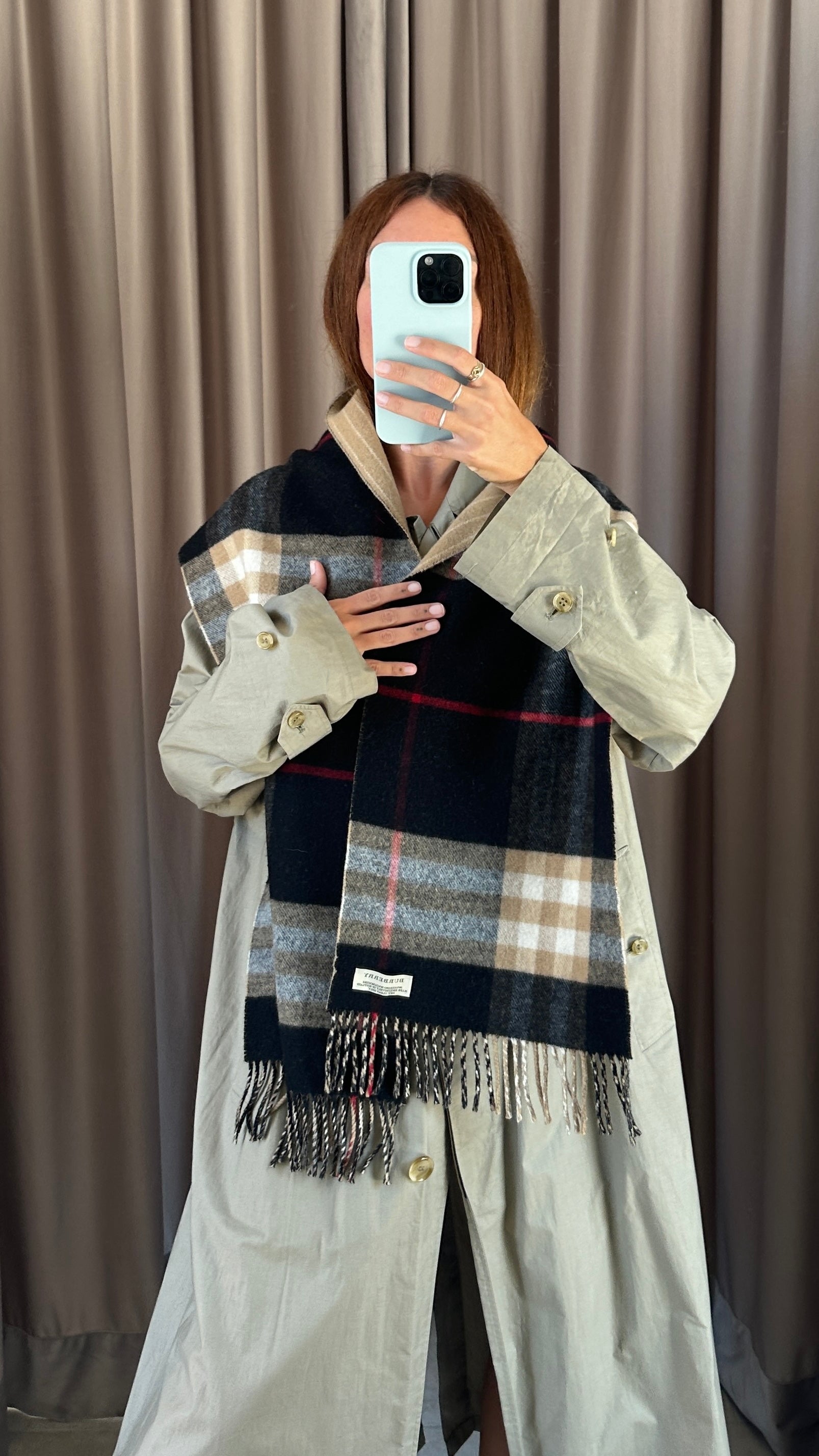 Sciarpa vintage Burberry cashmere/merino