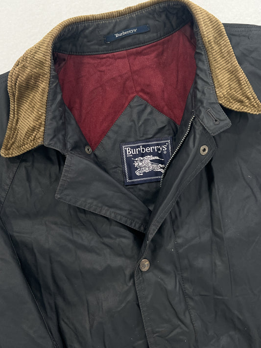 Giacca vintage Burberry antracite cerata tg 48
