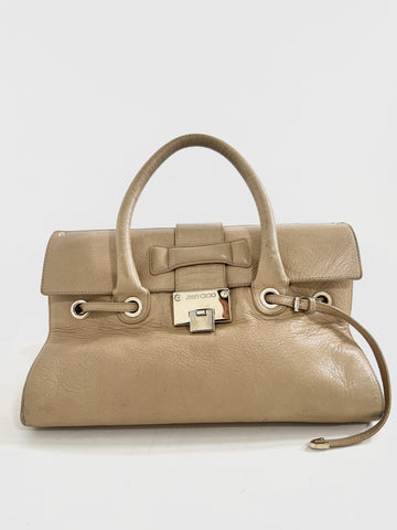 Borsa vintage JIMMY CHOO pelle beige