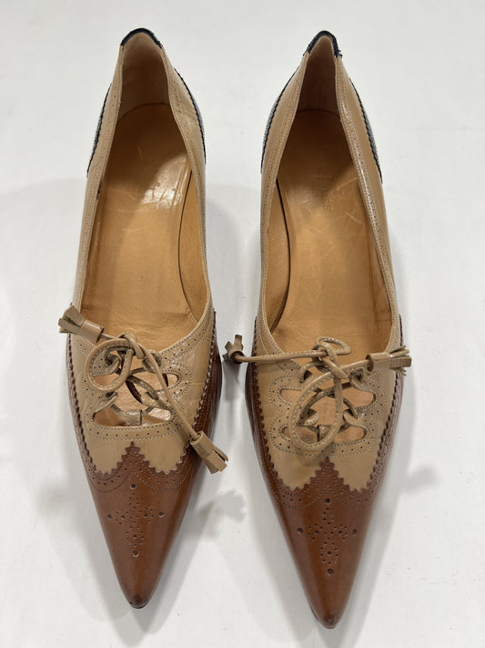 Scarpe vintage Hermes con tacco tg 37.5