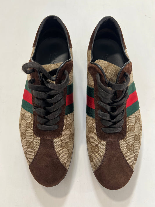 Scarpe vintage Gucci monogram con dust bag