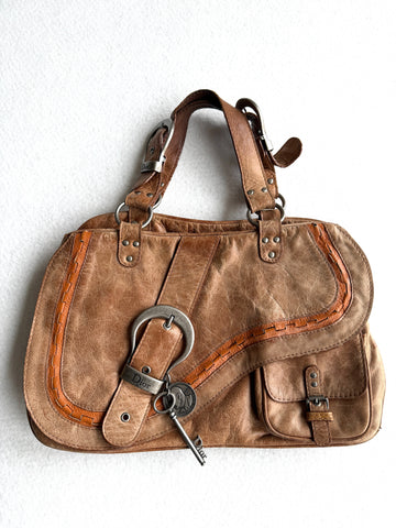 Borsa vintage Christian Dior Gaucho in pelle