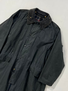 Giacca vintage Barbour Burghley blu tg L