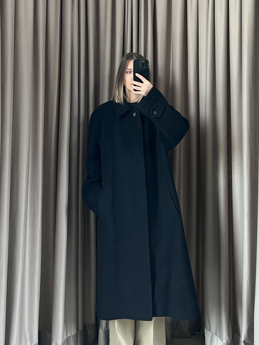 Cappotto vintage Burberry blu lana/camel tg XL