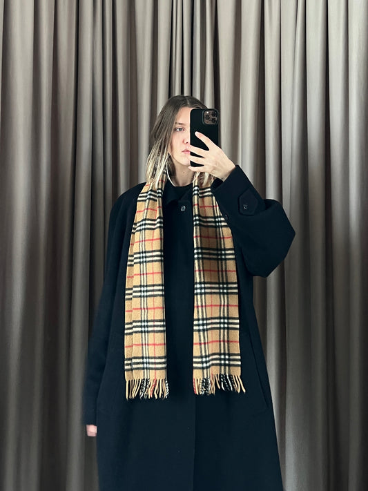 Sciarpa vintage Burberry tartan lana