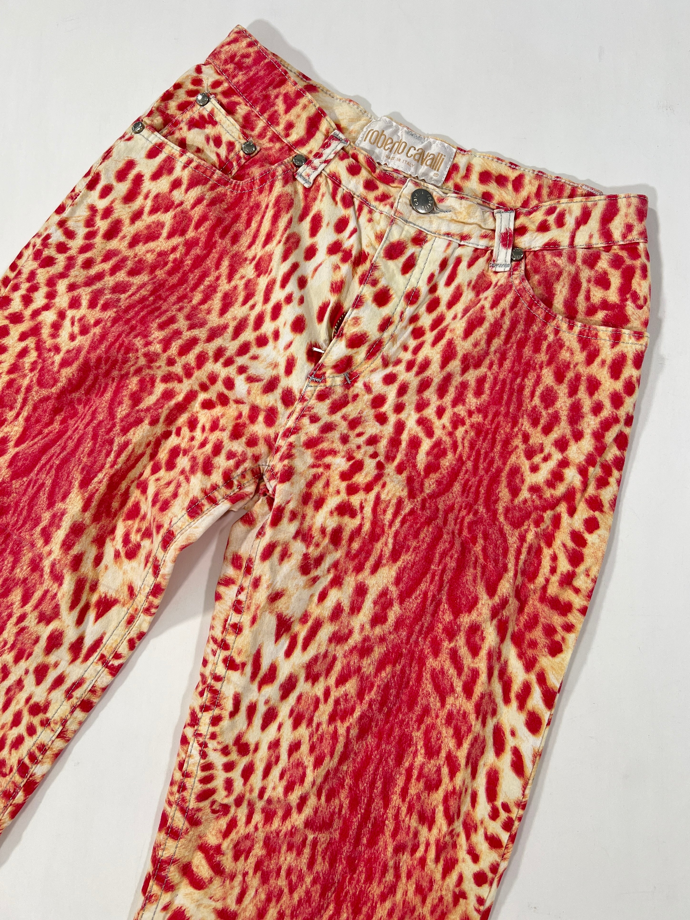 Jeans vintage Cavalli leopardo tg XS/S