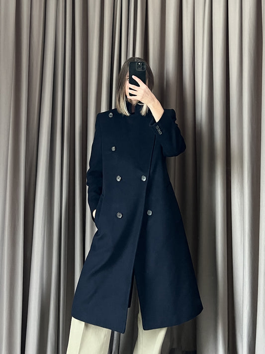 Cappotto vintage Max Mara blu cashmere tg 42