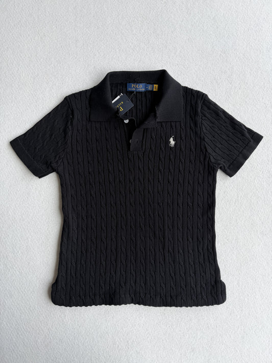 Polo Ralph Lauren cable knit nero tg M