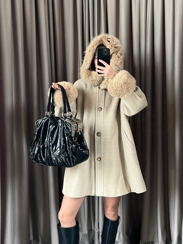 Borsa vintage Dolce & Gabbana pelle nero vernice