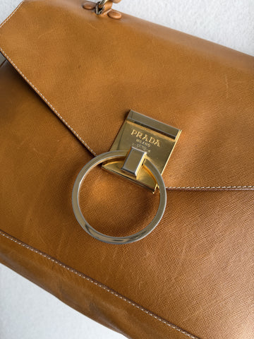 Borsa vintage Prada pelle a mano