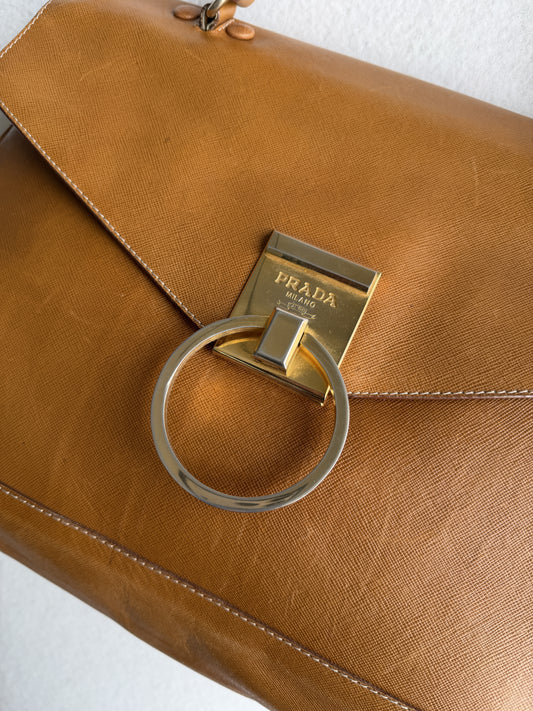 Borsa vintage Prada pelle a mano