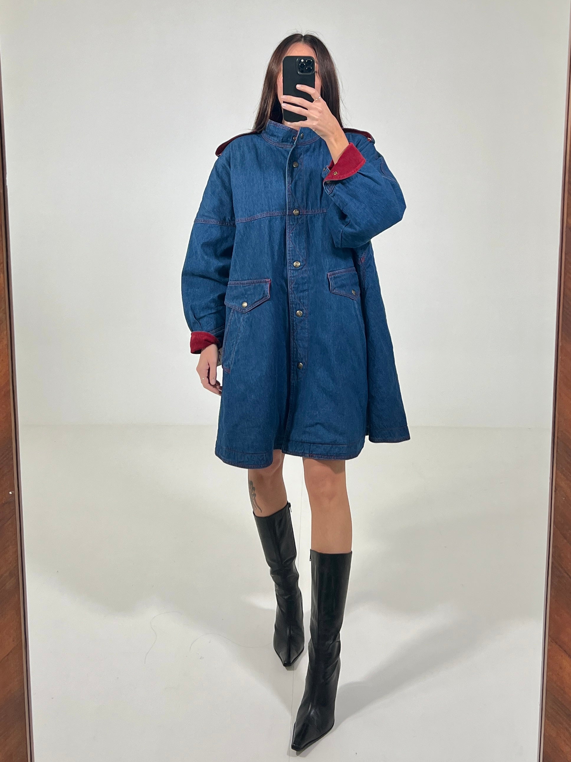 Cappotto vintage Fendi denim tg 44