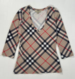 Carica l&#39;immagine nel visualizzatore di Gallery, T-shirt vintage Burberry tartan tg XS
