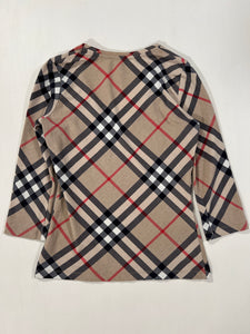 T-shirt vintage Burberry tartan tg XS