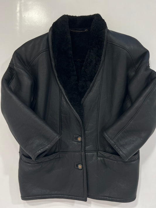Montone vintage Shearling nero tg M/L