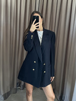 Carica l&#39;immagine nel visualizzatore di Gallery, Blazer vintage Burberry doppiopetto tg L
