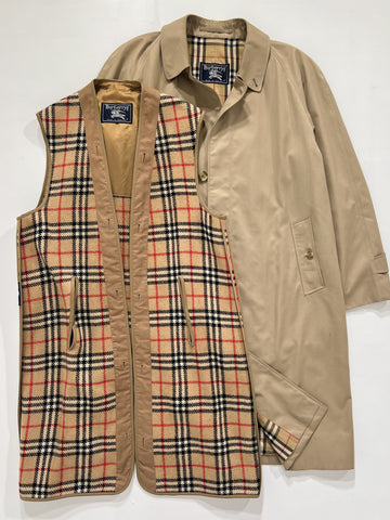 Trench vintage Burberry biscotto con interno tg XL