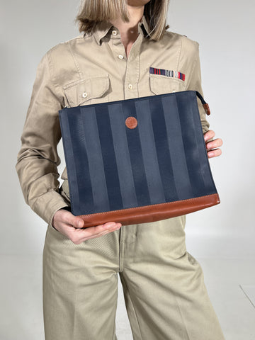 Borsa pochette vintage Fendi blu