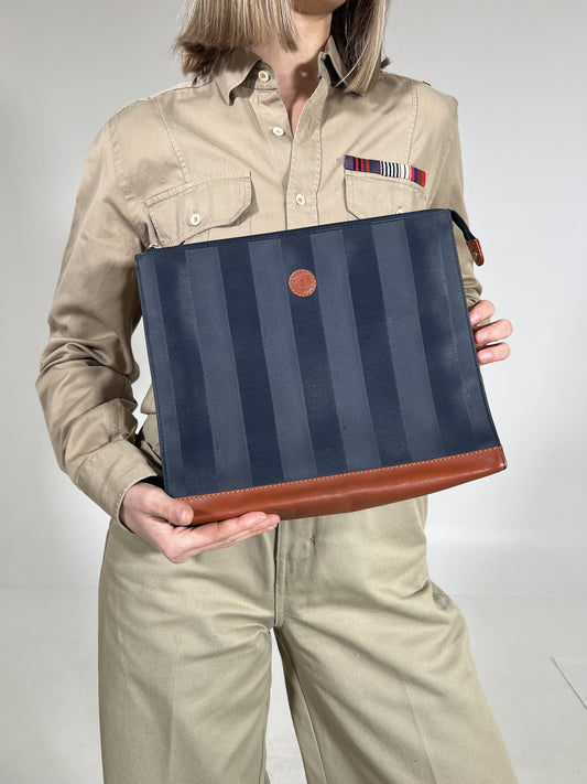 Borsa pochette vintage Fendi blu