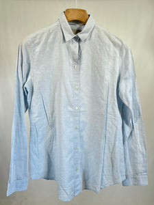 Camicia vintage Burberry lino celeste tg M