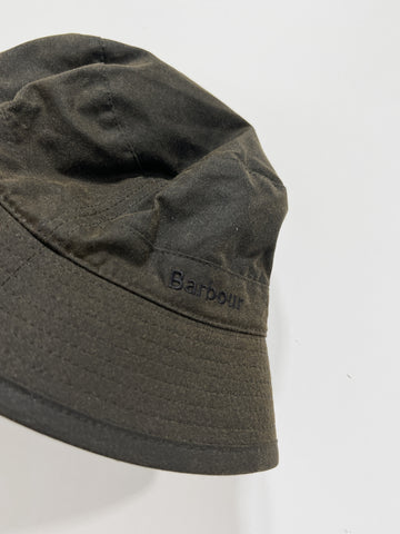 Cappello vintage Barbour cerato verde tg M