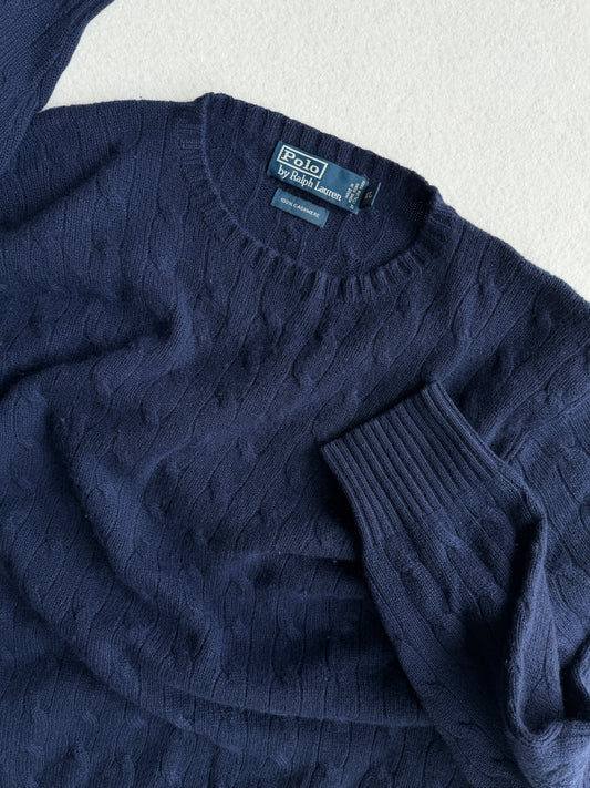 Maglia vintage Ralph Lauren treccia cashmere tg XL