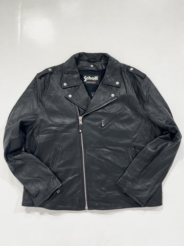 Giacca vintage Schott in pelle nero tg XL ++