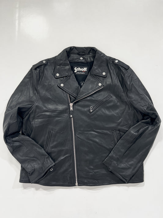 Giacca vintage Schott in pelle nero tg XL ++