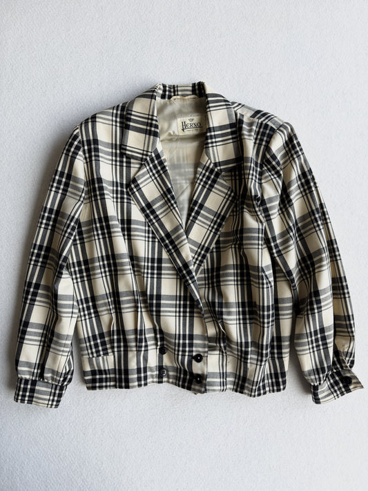 Giacca vintage Herno lana tartan tg 46