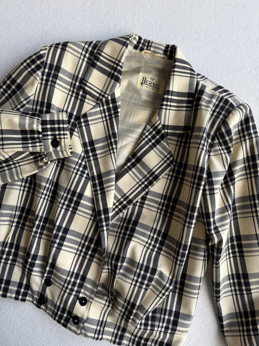 Giacca vintage Herno lana tartan tg 46