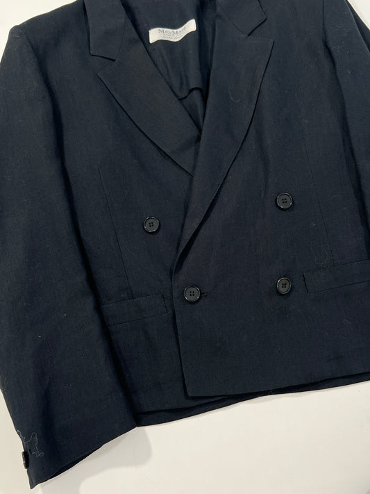 Blazer vintage Max Mara nero lino tg 42