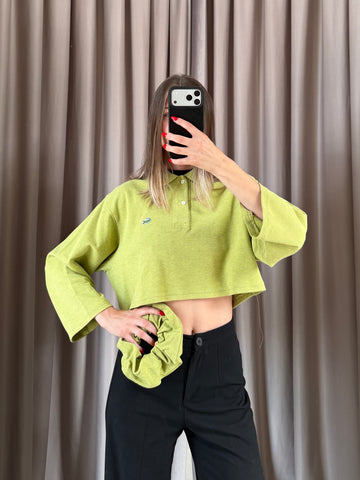 Polo vintage Lacoste cropped tg S/M