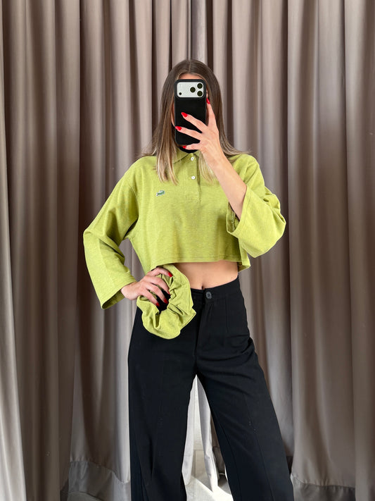 Polo vintage Lacoste cropped tg S/M