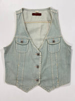 Carica l&#39;immagine nel visualizzatore di Gallery, Gilet vintage Levi&#39;s denim tg S/M
