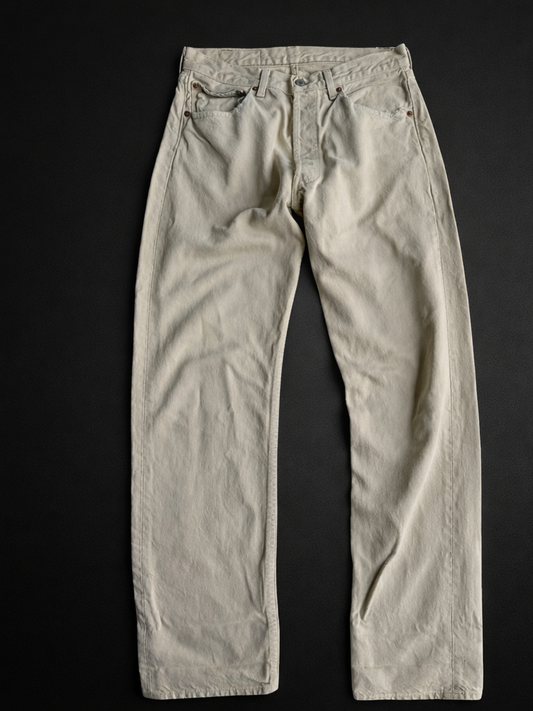 Jeans vintage 501 Levi's denim beige tg 32