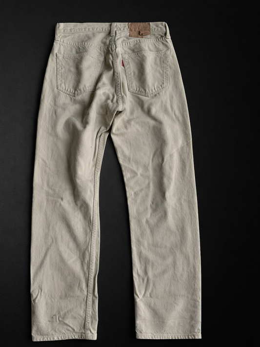 Jeans vintage 501 Levi's denim beige tg 32