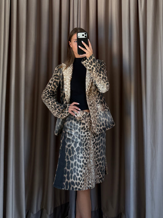 Gonna vintage Cavalli fantasia leopardo tg 42