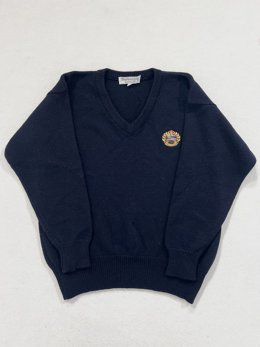 Maglia vintage Burberry lana merino blu tg M