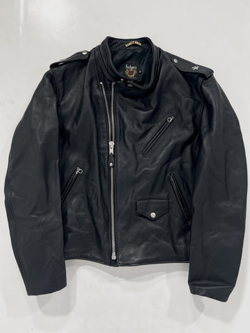 Giacca vintage Schott in pelle nero tg 48