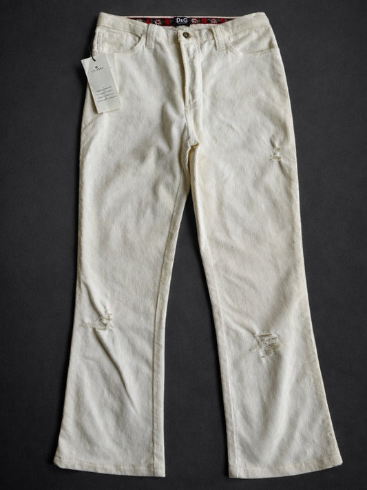 Pantalone vintage Dolce & Gabbana panna tg XS